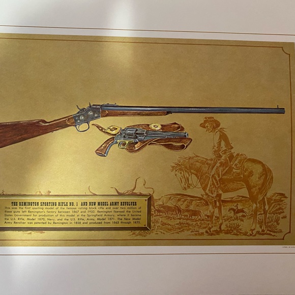 Remington Arms 150th anniversary prints. Circa 1966. In good Vintage condition. - Picture 7 of 11